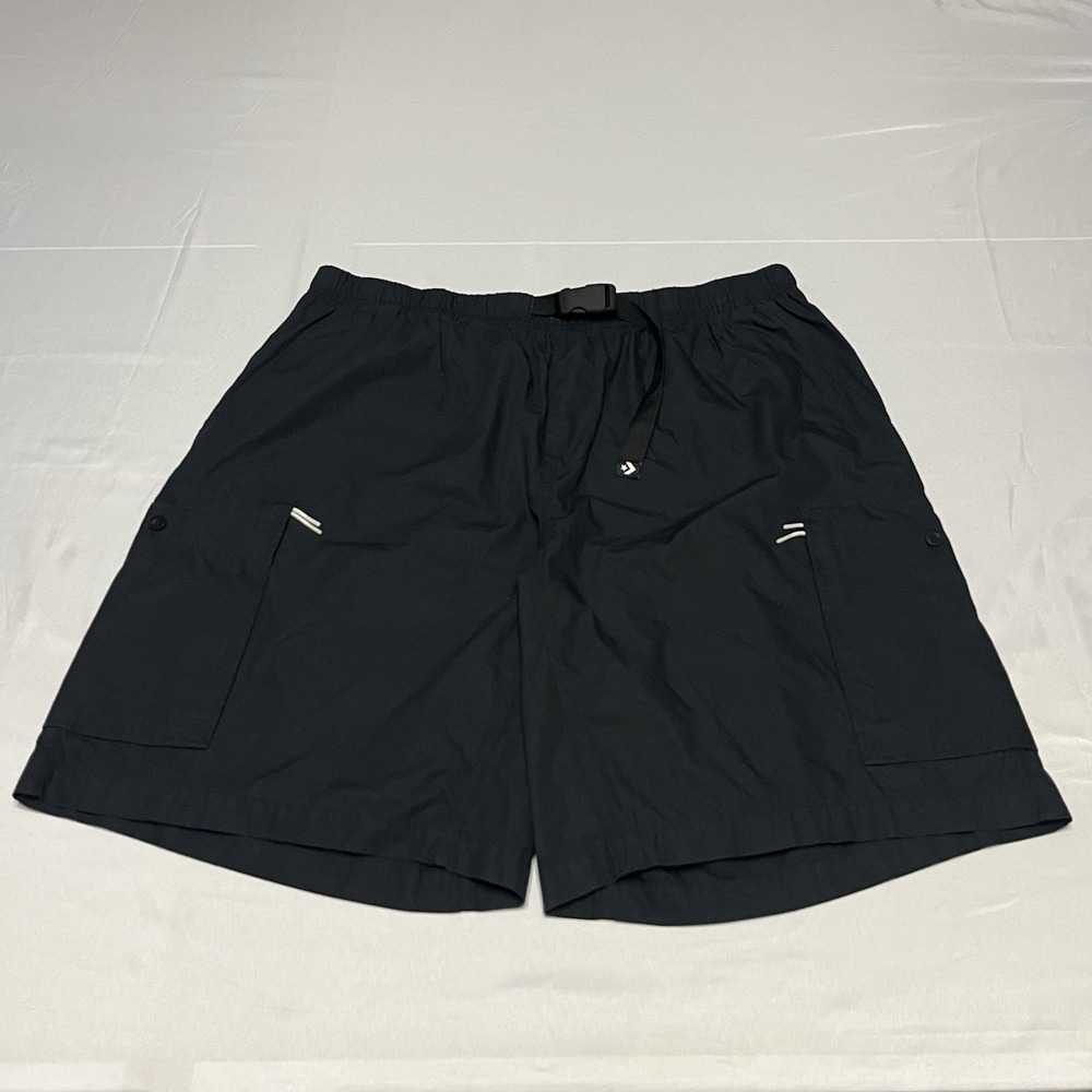 Converse Utility Cargo Shorts Men's 2XL Black Belted Trail Baggy Gorp Skater